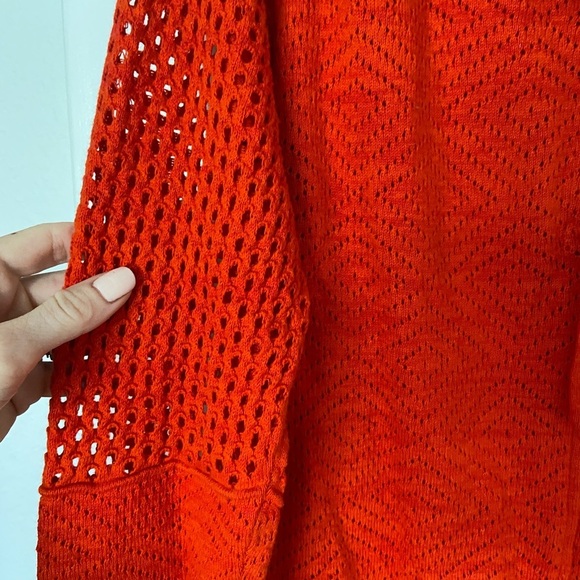 Prana Cedar Orange Pullover Sweater size S - Picture 3 of 11